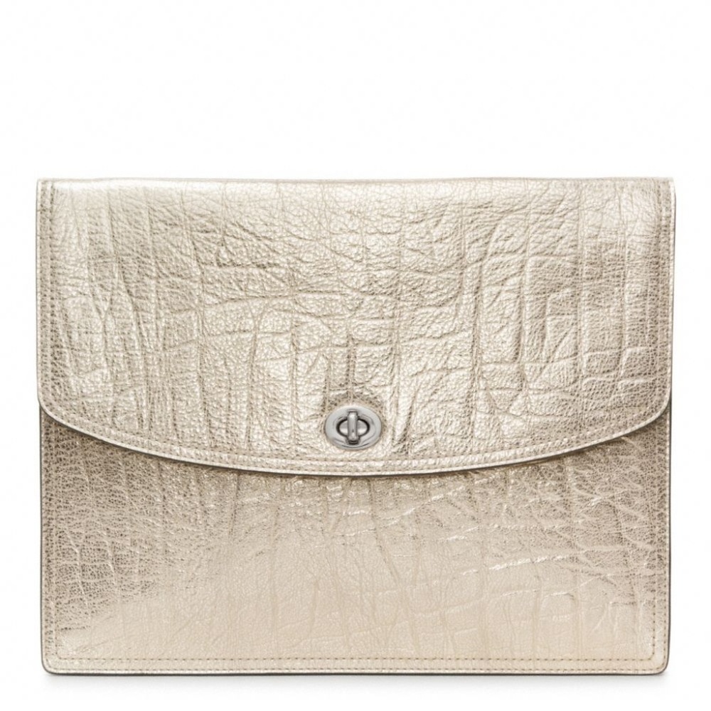Coach Legacy Leather Gold Metallic iPad Clutch